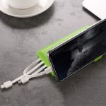 10000 mAh 3'ü bir arada Şarj Kablolu Powerbank