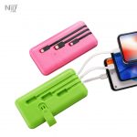 10000 mAh 3'ü bir arada Şarj Kablolu Powerbank