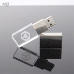 LED Işıklı Kristal Metal USB Bellek