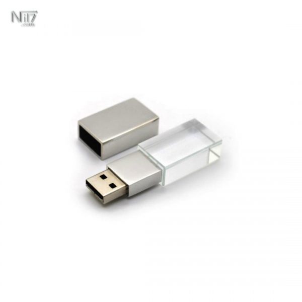 LED Işıklı Kristal Metal USB Bellek